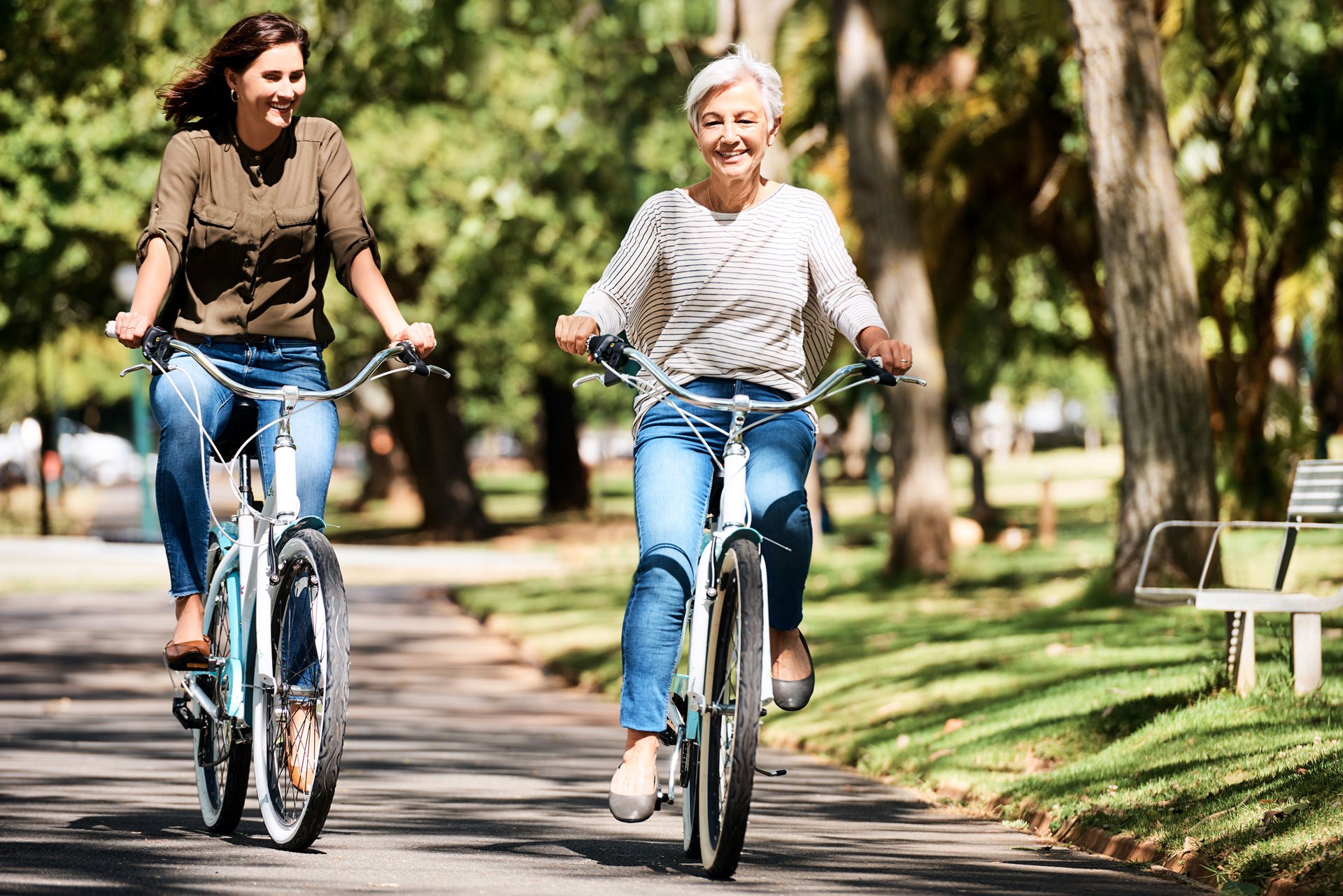 Women on bicycles | 81 Oaks senior living